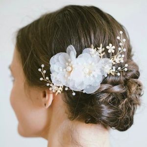 Chiffon floral hair clip. Never worn.